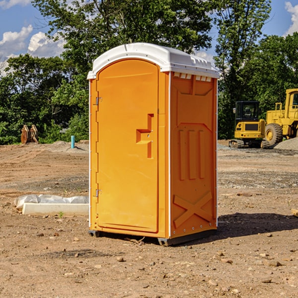 how often are the portable restrooms cleaned and serviced during a rental period in Union City